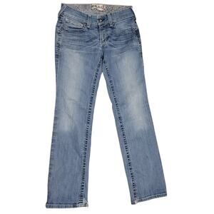ARIAT Real Denim Womens Low-Rise Straight Leg Jeans Size 28S Measures 28Wx30L